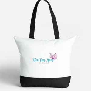 We for You Large Zipped Cotton Tote Bag